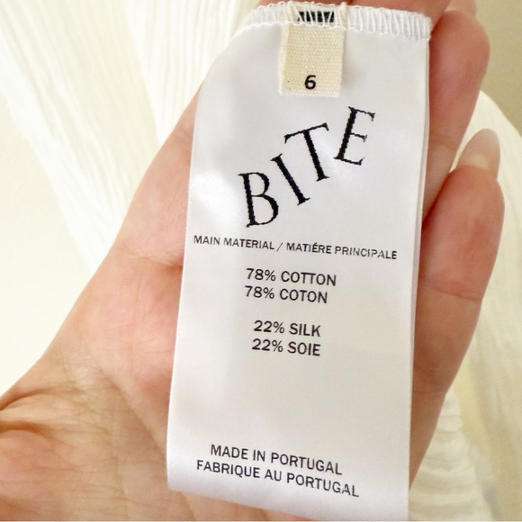 Bite Studios Parchment Ruched Organic Cotton & Organic Silk Halter Dress size 6 - Picture 9 of 9